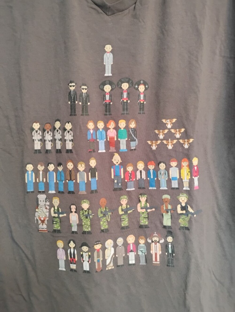 Unisex 80's Character T-Shirt V Neck